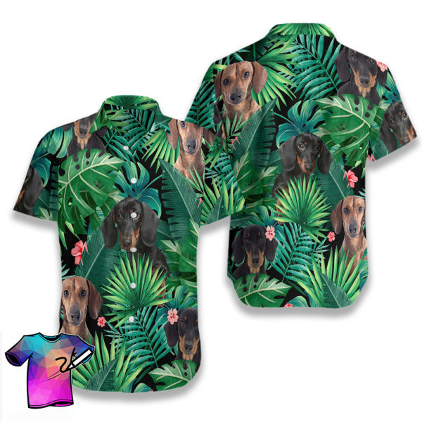 Tropical Dachshund Summer Hawaiian Shirt - Teelooker - Limited And Trending