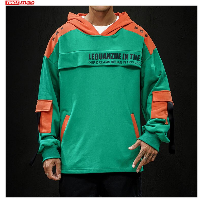 Autumn Japanese Hooded Pullover Male Streetwear Patchwork Outwear Hoodies Teelooker Limited